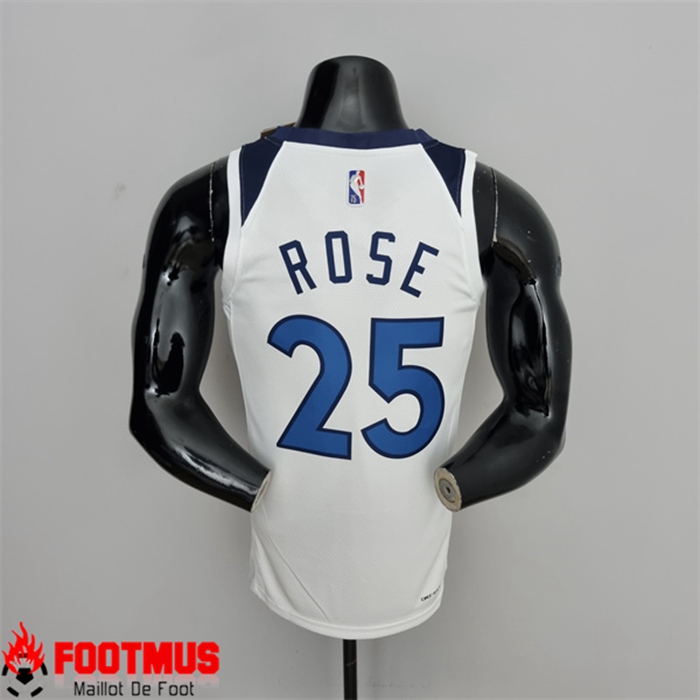 Site Maillot Minnesota Timberwolves Rose 25 Blanc Royal 75th Anniversary