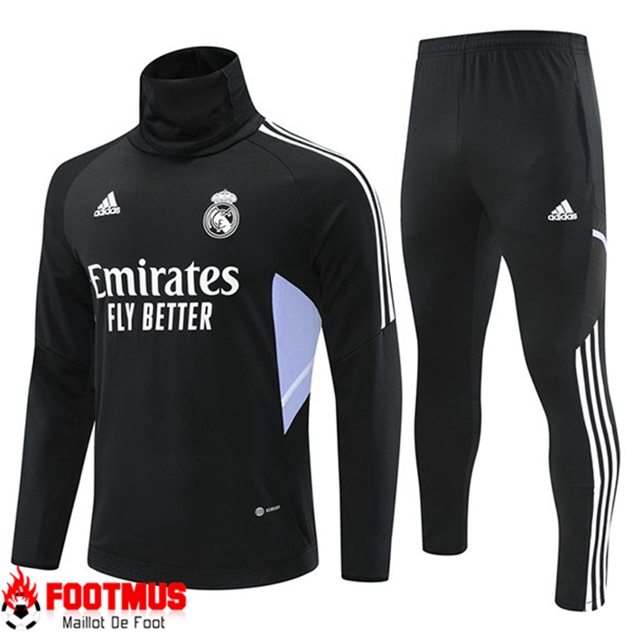 Faux Ensemble Survetement De Foot Real Madrid Noir 2022 2023 Moins Cher