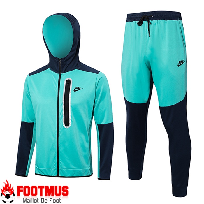 Grossiste Ensemble Survetement Veste A Capuche Coupe Vent Nike Vert