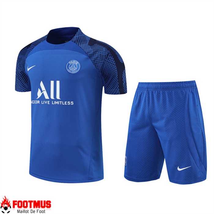 Faire Ensemble Training T-Shirts PSG + Shorts Bleu 2022/2023