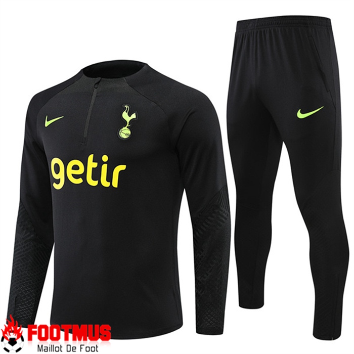 Flocage Ensemble Survetement de Foot Veste Tottenham Hotspurs Noir