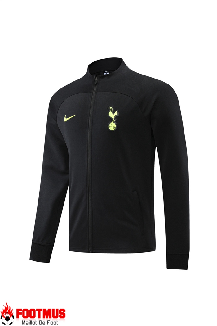 Flocage Ensemble Survetement de Foot Veste Tottenham Hotspurs Noir