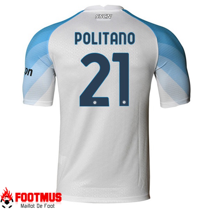 Image Maillot SSC Naples (POLITANO 21) 2022/2023 Exterieur Pas Chere