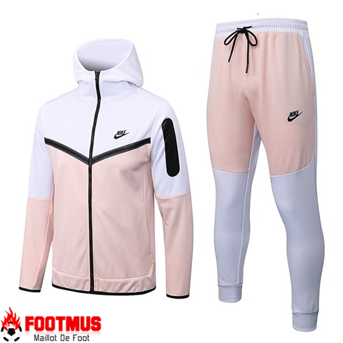 veste nike rose et blanche