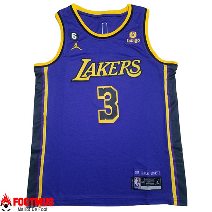 Solde Maillot Los Angeles Lakers (DAVIS #3) 2023/24 Rouge Moins Cher