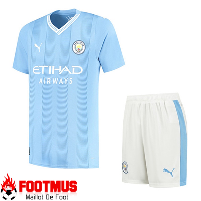 Numero Ensemble Maillot Manchester City Domicile + Short 2023/2024 Pas Cher