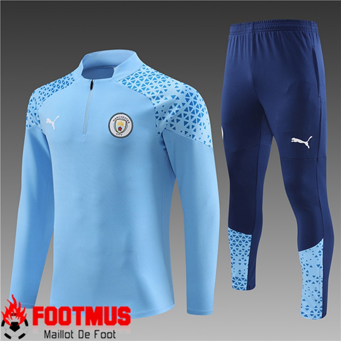 Survetement Manchester City Enfant Bleu Rayures 2023 2024 – Foot Sport